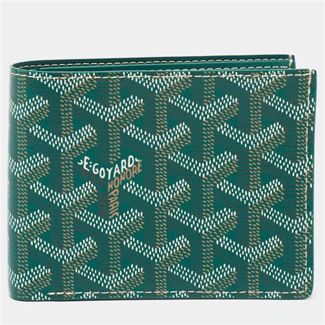 green goyard wallet mens